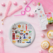 Britse symbolen papieren bordje (Feest)