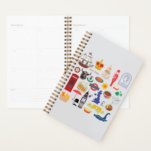 Britse symbolen planner (Display)