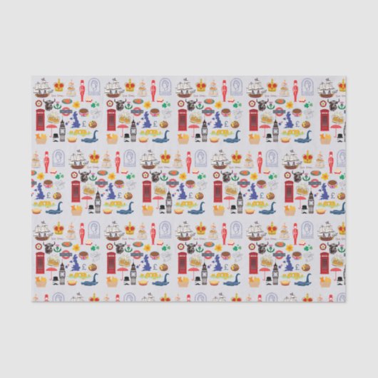 Britse symbolen tissuepapier (Voorkant)