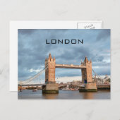 Britse UK London Tower Bridge Boats Travel Briefkaart (Voorkant / Achterkant)