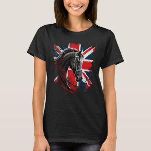 Britse UK Paard op Groot-Brittannië Paard T-shirt