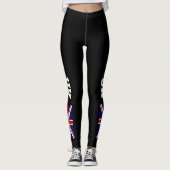 Britse Union Jack Britse vlag aangepaste Branded s Leggings (Voorkant)