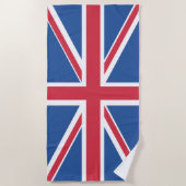 Britse Union Jack Flag Beach Handdoek (Voorkant)