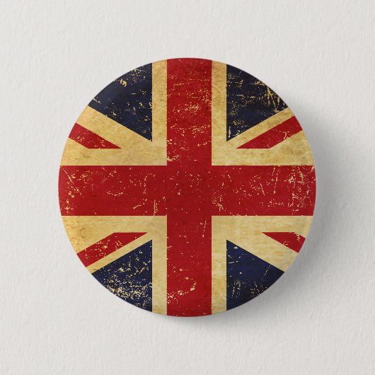 Britse Union Jack Flag Button (Voorkant)