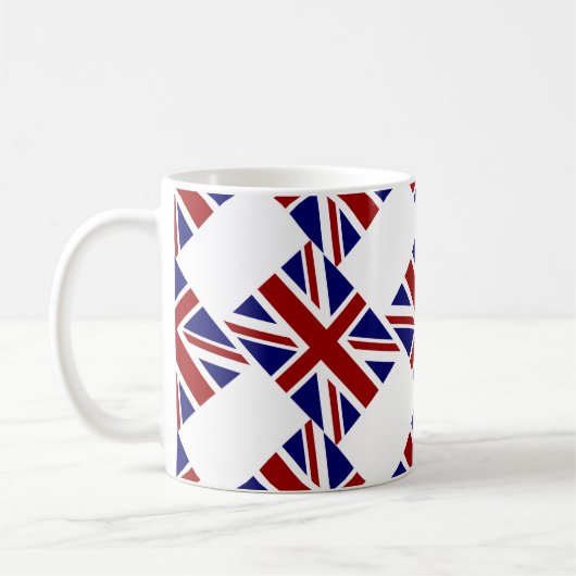 Britse Union Jack Flag Diagonal Koffiemok (Links)