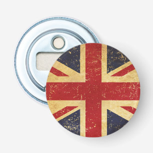 Britse Union Jack Flag  flesopener Button Flesopener