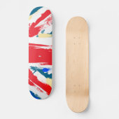 Britse Union Jack Flag  Worn Skateboard (Voorkant)
