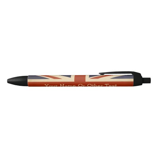 Britse Union Jack gepersonaliseerde vlag Blauwe Inkt Pen (Bovenkant)