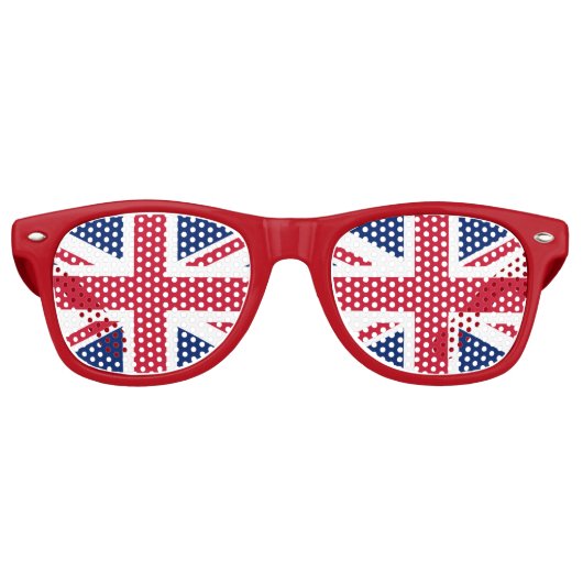 Britse Union Jack Retro Zonnebril (Voorkant)