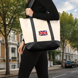 Britse Union Jack vlag op maat impuls Tote Bag