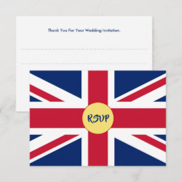 Britse Union Jack-vlag Patriottische Trouw-RSVP-Au RSVP Kaartje