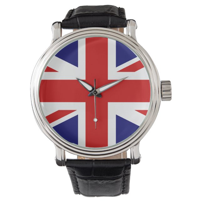 Britse Union Jack Watch Horloge (Voorkant)