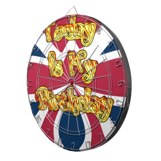 Britse verjaardagscadeaus Art Print Dartbord (Voorkant Rechts)
