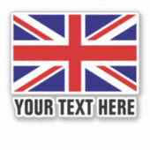 Britse vlag aangepaste vinylstickers sticker (Voorkant)