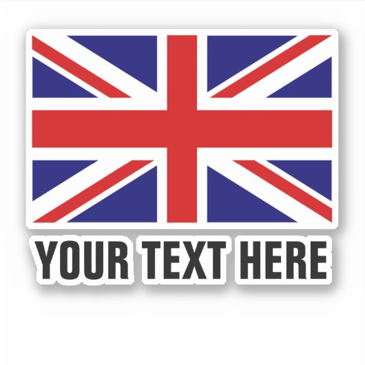 Britse vlag aangepaste vinylstickers sticker (Voorkant)