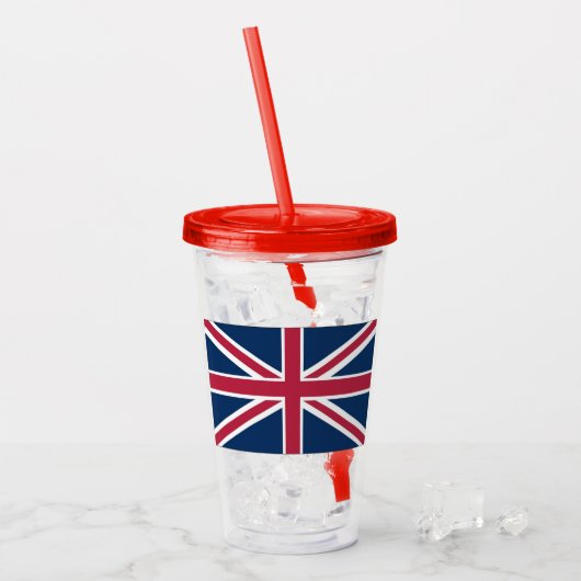 Britse vlag acryl drinkbeker (Voorkant ijs)