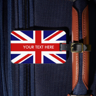 Britse vlag bagagelabels voor aangepast vervoer