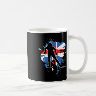 Britse vlag Biathlonist - British Biathlon Koffiemok