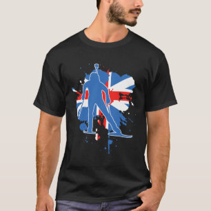 Britse vlag Biathlonist - British Biathlon T-shirt