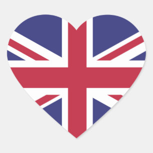 Britse vlag Brexit hartvormige x20 stickers