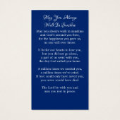 Britse vlag Britse Memorial Funeral Prayer Kaart (Achterkant)