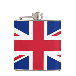 Britse vlag en Britse mode/sportfans Heupfles
