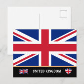 Britse vlag & Engelse reis / Verenigd Koninkrijk Briefkaart (Voorkant / Achterkant)