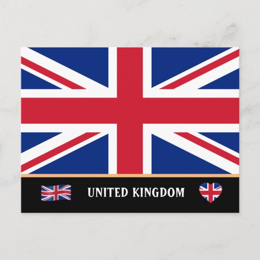 Britse vlag & Engelse reis / Verenigd Koninkrijk Briefkaart (Voorkant)