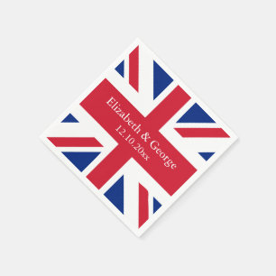 Britse vlag Flag British Wedding Servetten