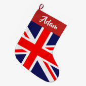  Britse vlag Grote Kerstsok (Voorkant (Hangend))