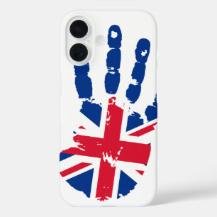 Britse vlag Handafdruk iPhone 16 Hoesje