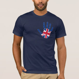 Britse vlag Handafdruk T-shirt