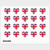 Britse vlag hart sticker (Vel)