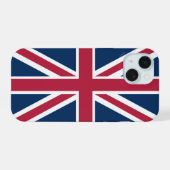 Britse vlag iPhone 15 hoesje (Achterkant horizontaal)