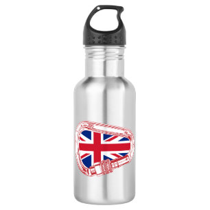 Britse vlag Klimaatcarabiner Waterfles