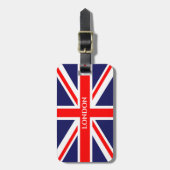 Britse vlag Londen Bagagelabel (Voorkant verticaal)