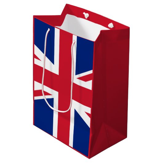 Britse vlag medium cadeauzakje (Voorkant Gekanteld)