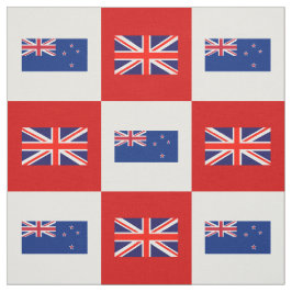 Britse vlag, Nieuw-Zeelandse vlag op rood & wit Stof
