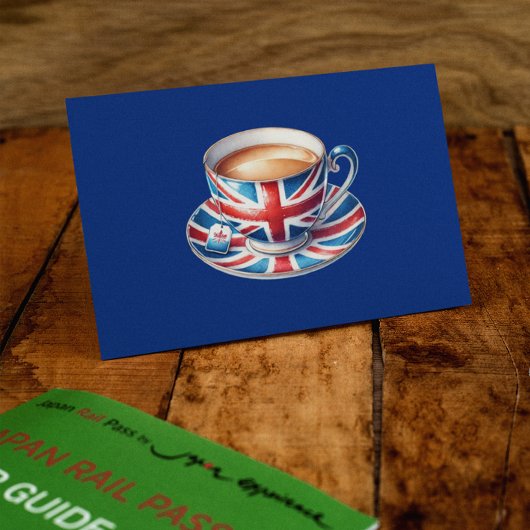 Britse vlag op Engelse theekopje Kaart