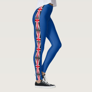 britse vlag patroon unie rode blauwe vun sassy leggings