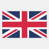 Britse vlag rechthoekige sticker (Voorkant)