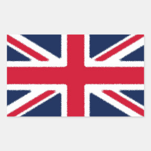 Britse vlag rechthoekige sticker