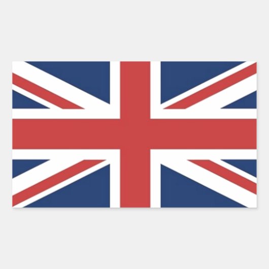 Britse vlag rechthoekige sticker (Voorkant)