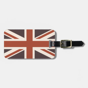 Britse vlag - Retro Bagagelabel