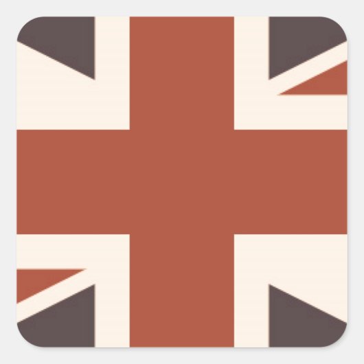 Britse vlag - Retro Vierkante Sticker (Voorkant)
