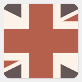 Britse vlag - Retro Vierkante Sticker