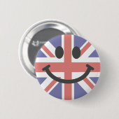Britse vlag ronde button 5,7 cm (Voorkant /achterkant)