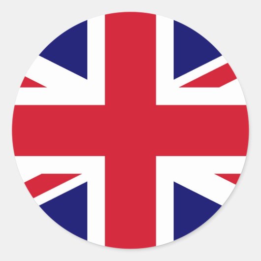 Britse vlag ronde sticker (Voorkant)