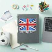 Britse vlag rood blauw wit sparkles Uw aangepaste  Sticker (iPad Cover)