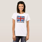 Britse vlag rood blauw wit sparkles Uw aangepaste  T-shirt (Voorkant volledig)